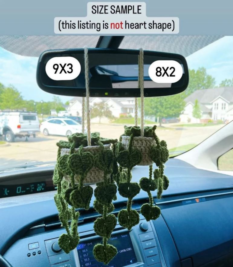 Sunflower Pot Hanging Plant | Car Ornament