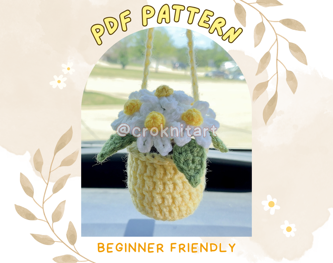 Crochet Pattern - Daisy Pot