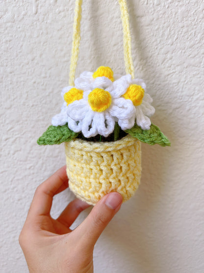 Daisy Pot Hanging Plant | Car Ornament