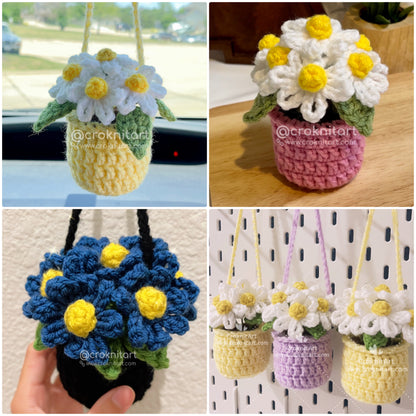 Crochet Pattern - Daisy Pot