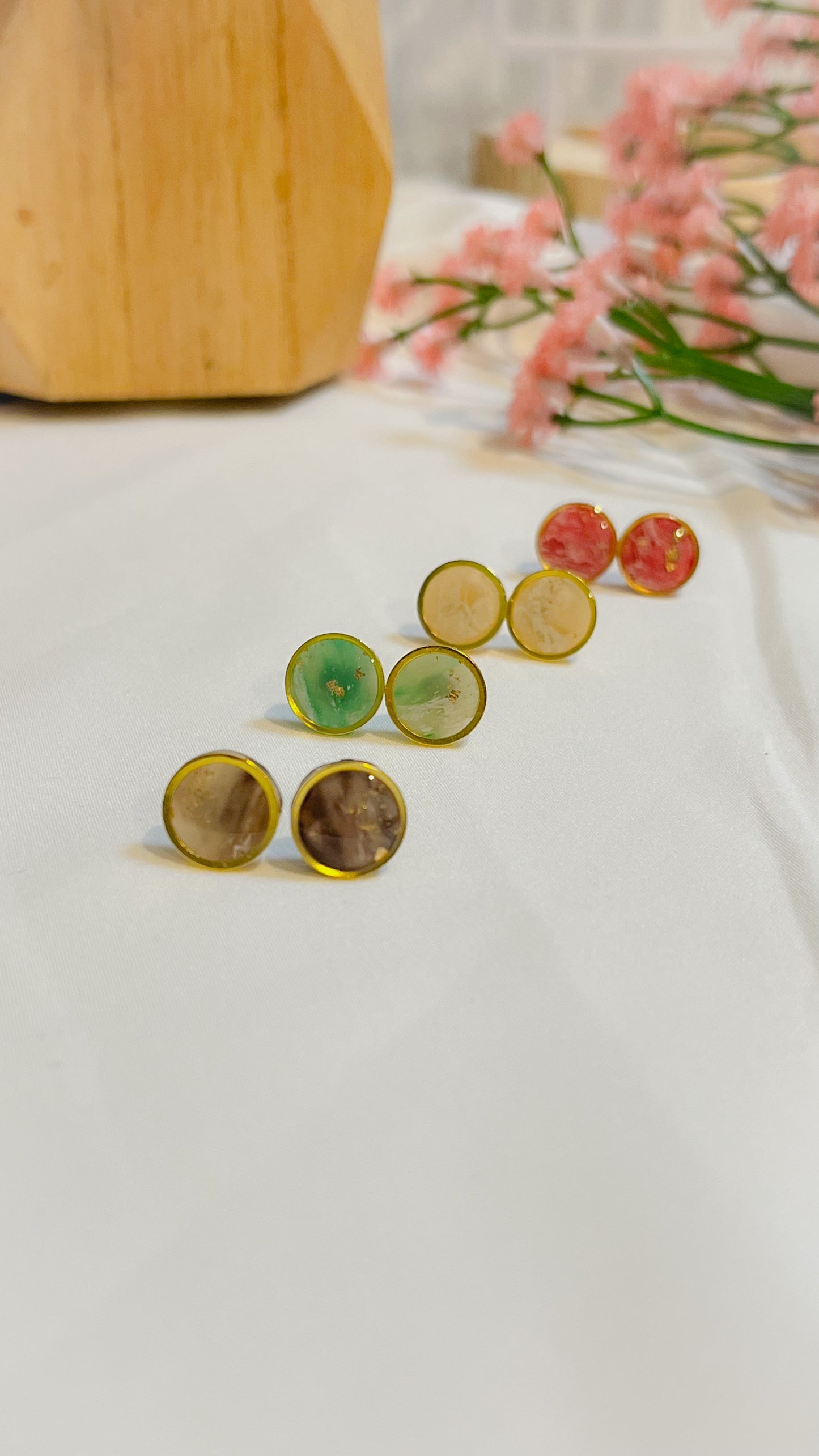 Stone Studs - Translucent Earrings