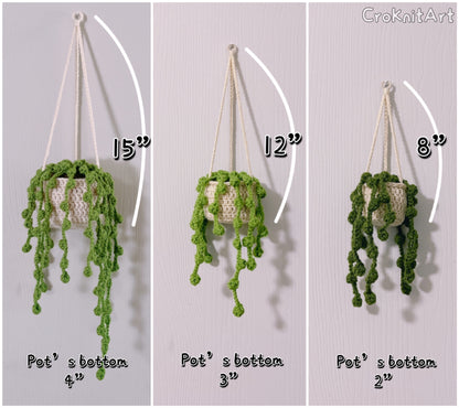 String of Pearl Hanging Plant | Car Ornament