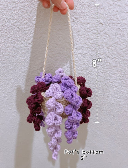 Wisteria Flower Pot Hanging Plant | Car Ornament