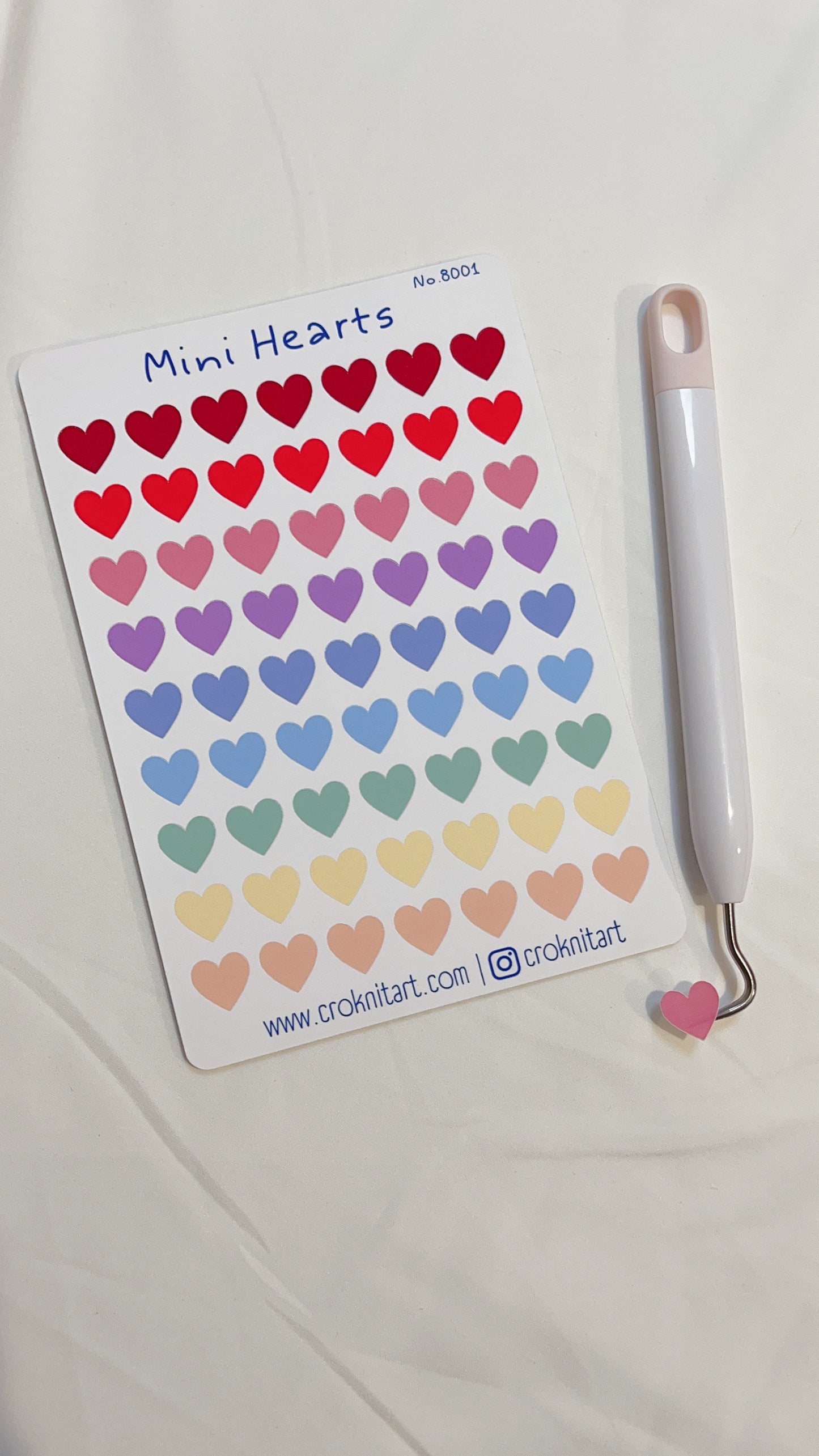 Mini Hearts Sticker Sheet