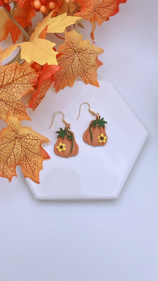 Pumpkins - Gourd Floral Earrings