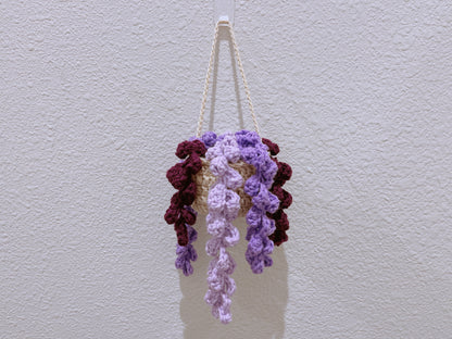 Wisteria Flower Pot Hanging Plant | Car Ornament