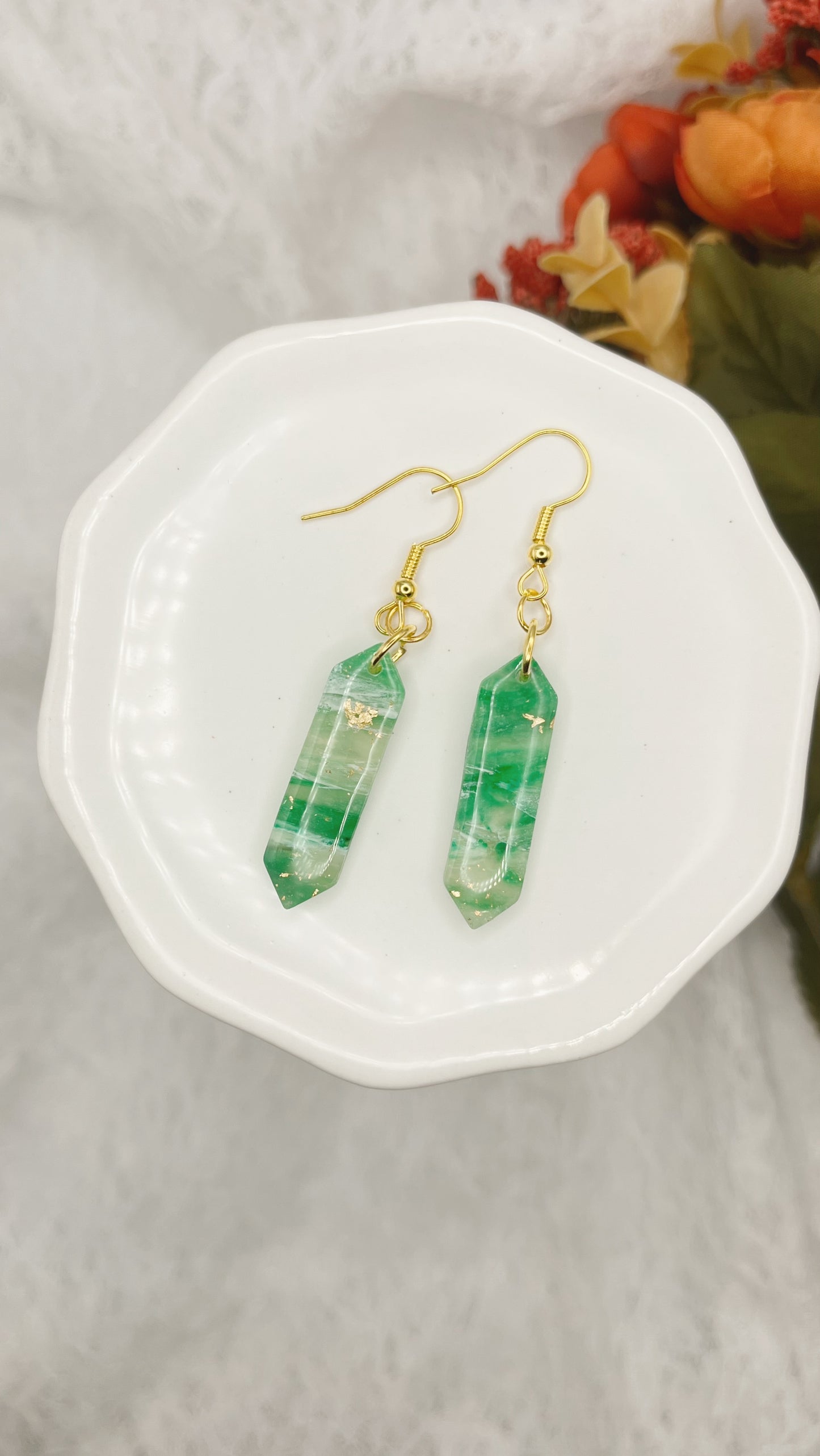 Stone Dangle (short) - Translucent Earrings