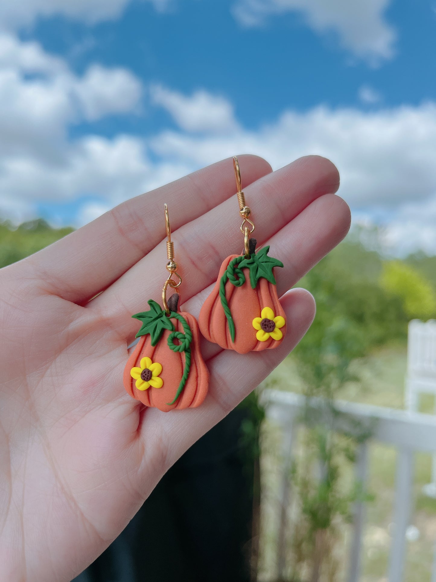 Pumpkins - Gourd Floral Earrings