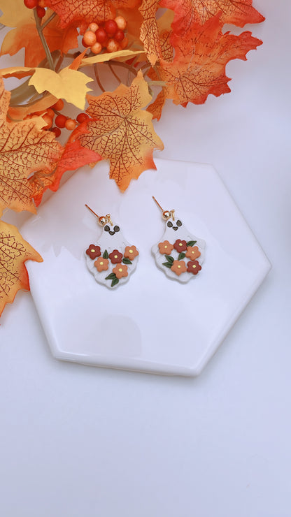 Sheet Ghost - Floral Earrings