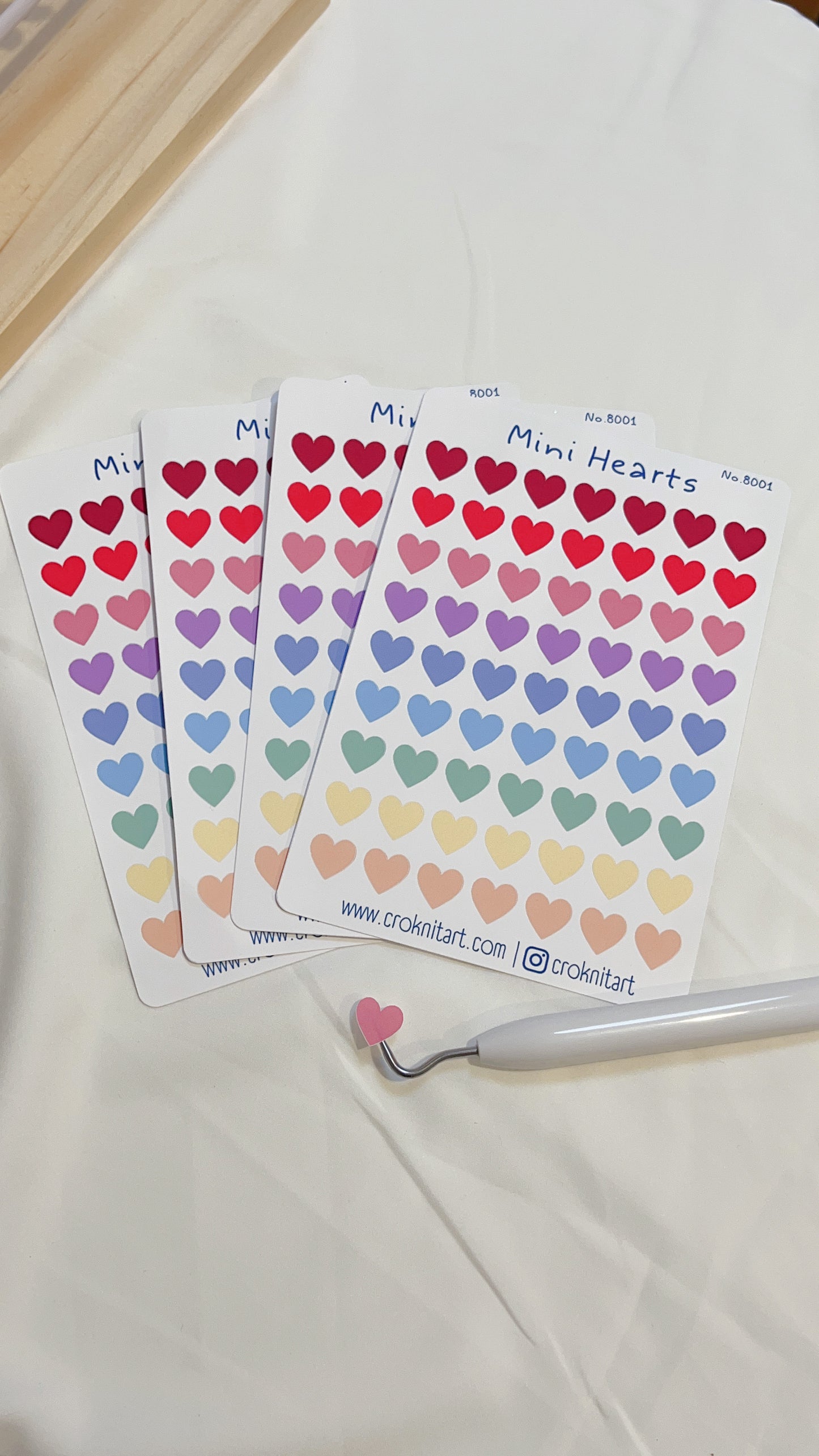 Mini Hearts Sticker Sheet