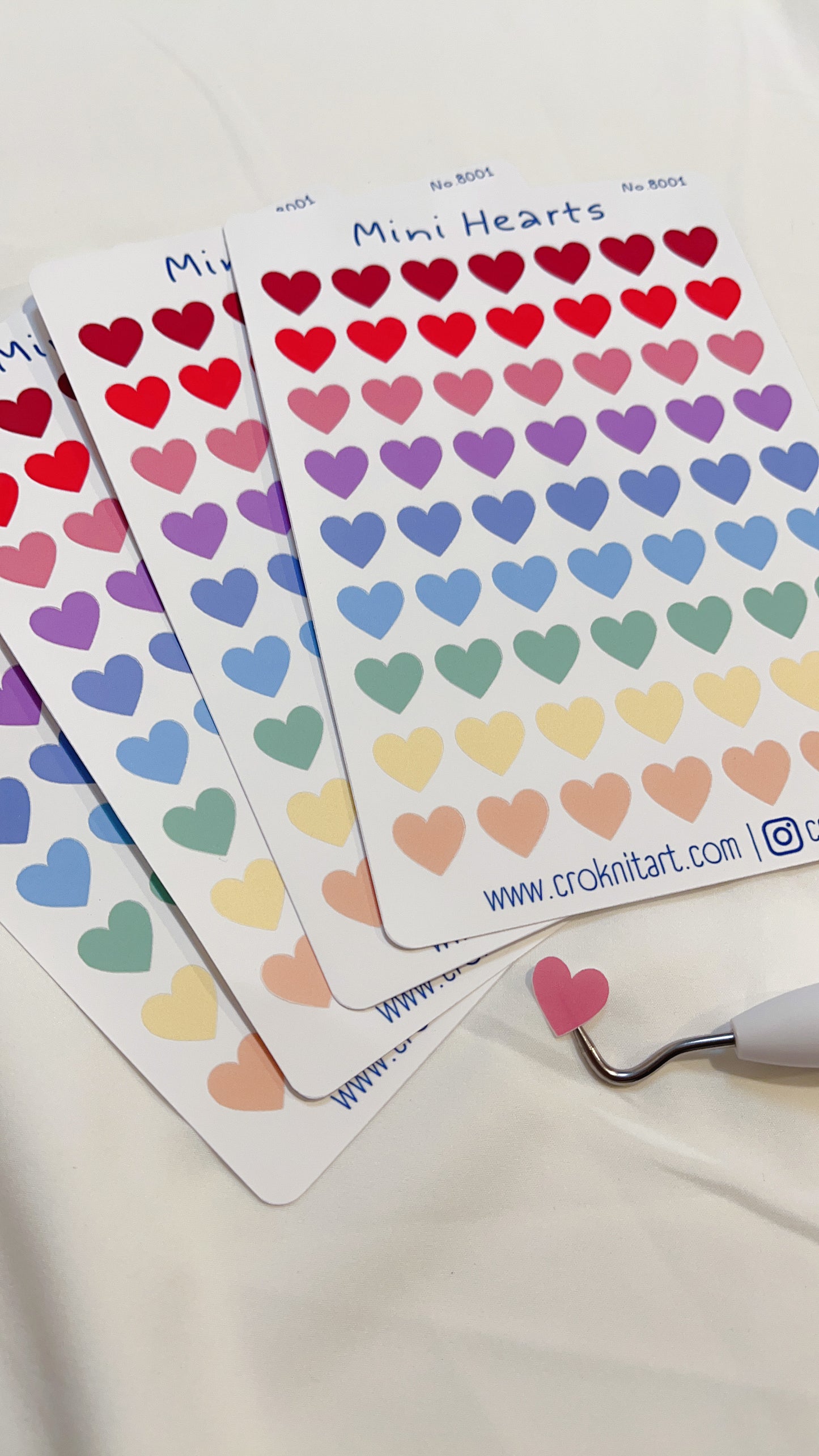 Mini Hearts Sticker Sheet