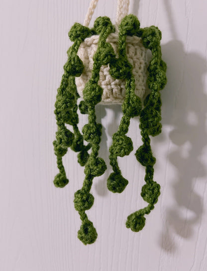 String of Pearl Hanging Plant | Car Ornament